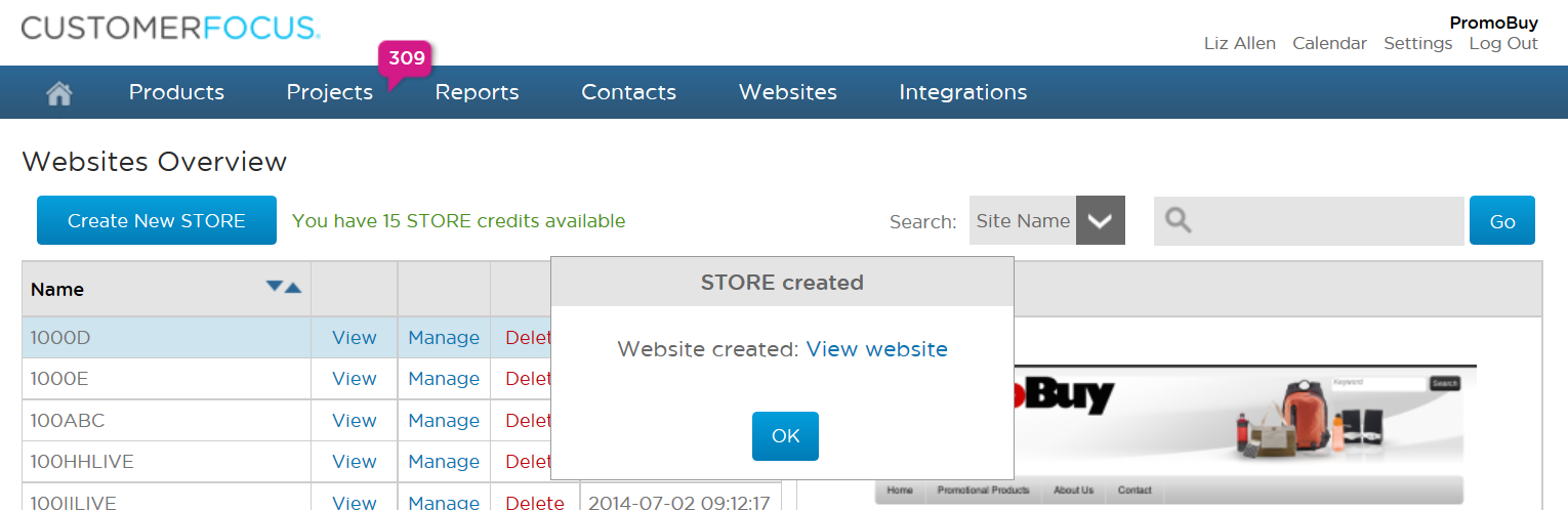 Creating a company store screenshot